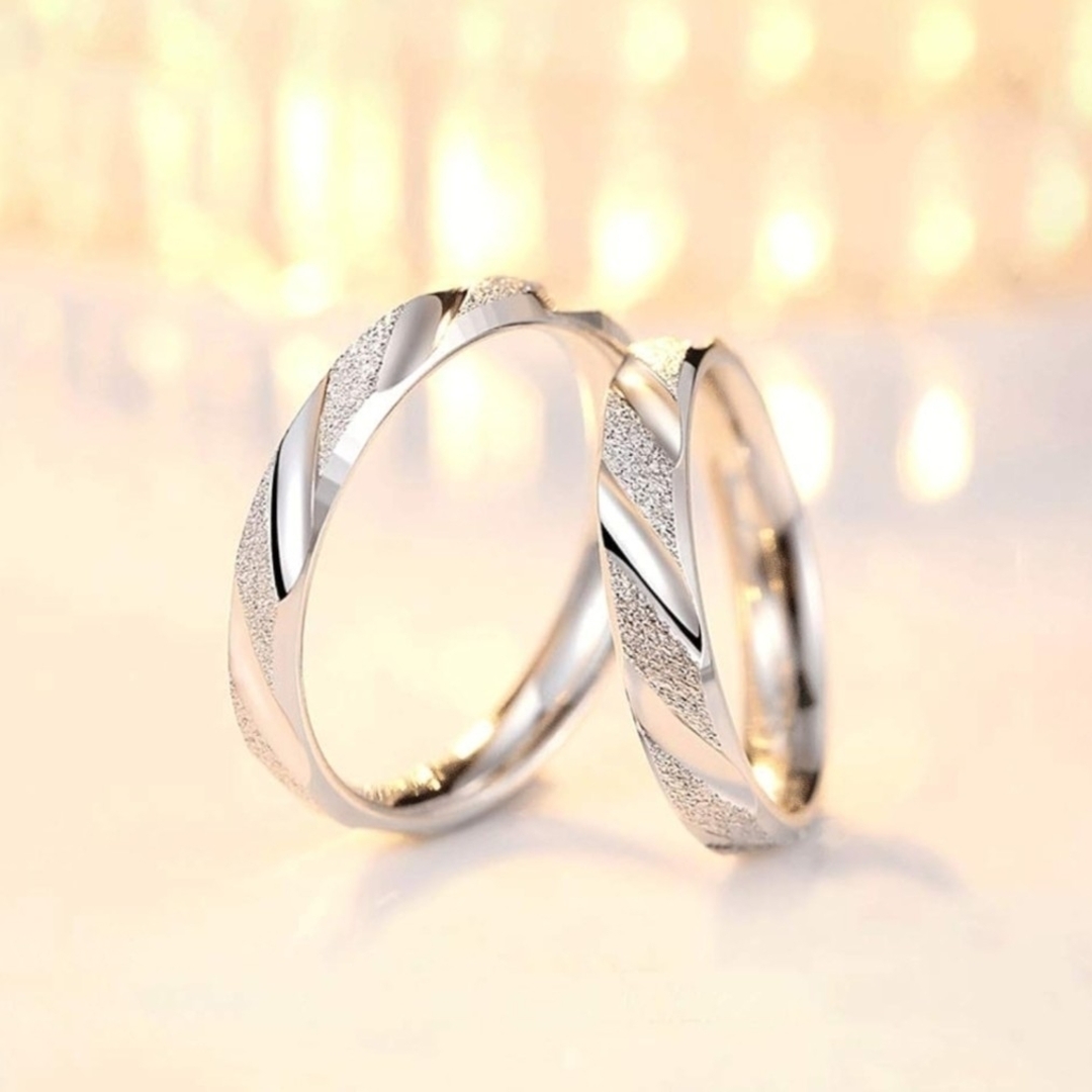 X1003 ペアリング 結婚指輪 シルバー レディース メンズ カップル レディースのアクセサリー(リング(指輪))の商品写真