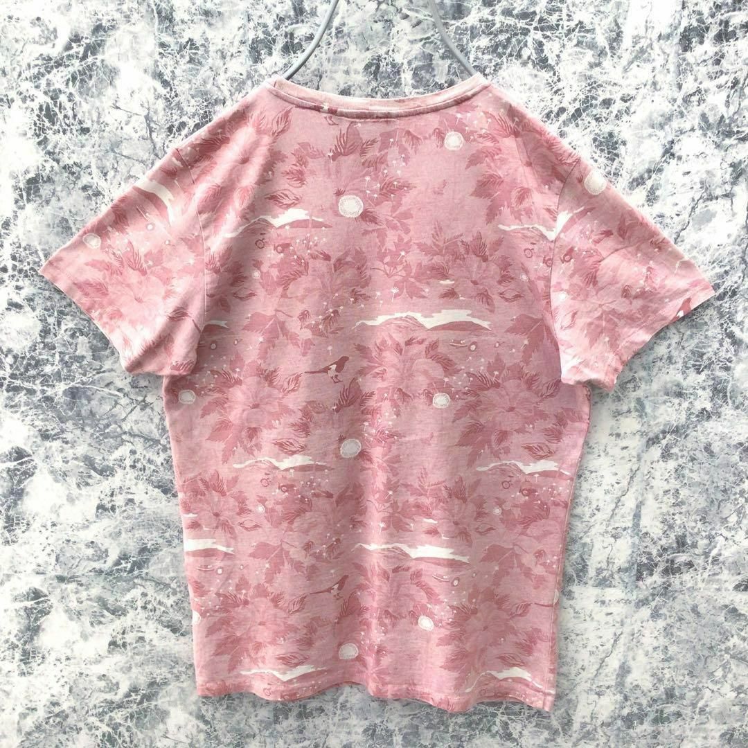 WeSC(ウィーエスシー)のT23 ポルトガル製古着WeSCウィーエスシーアニマル柄総柄花柄半袖TシャツM メンズのトップス(Tシャツ/カットソー(半袖/袖なし))の商品写真