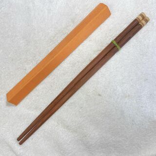 新品 アジアン お箸 オレンジ色ケース付き(カトラリー/箸)