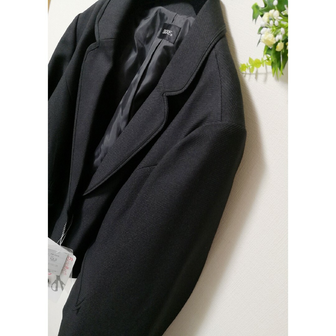 【新品タグ付】テーラードジャケット フォーマルジャケット  ブラック レディースのジャケット/アウター(テーラードジャケット)の商品写真