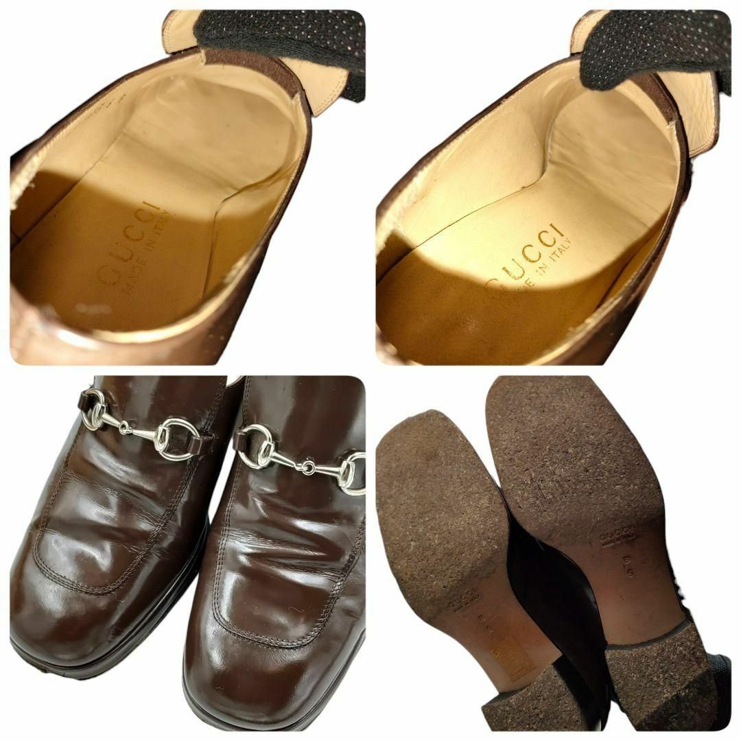 Gucci(グッチ)のGUCCI グッチ ビットローファー ホースビット スクエアトゥ 23cm レディースの靴/シューズ(ローファー/革靴)の商品写真