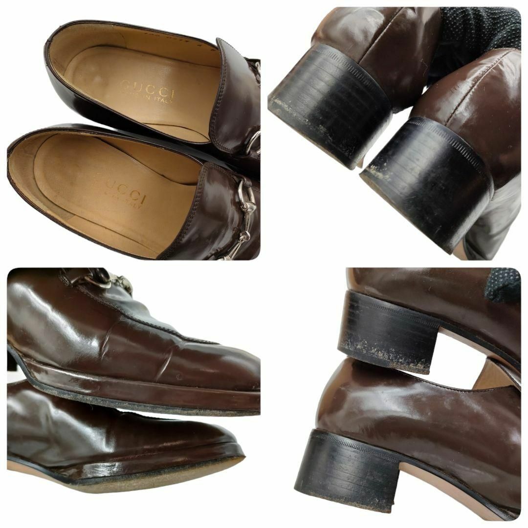 Gucci(グッチ)のGUCCI グッチ ビットローファー ホースビット スクエアトゥ 23cm レディースの靴/シューズ(ローファー/革靴)の商品写真