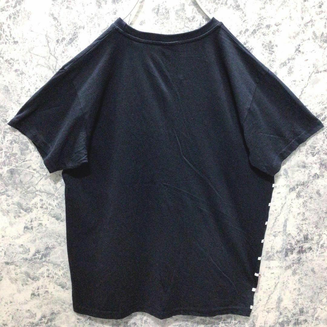 T45 フランスパリエッフェル塔刺繍ロゴボーダー半袖Tシャツカットソー一点物古着 メンズのトップス(Tシャツ/カットソー(半袖/袖なし))の商品写真