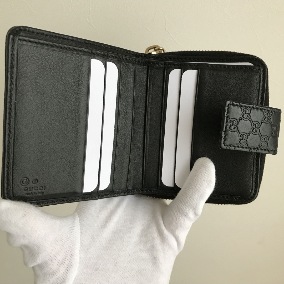 新品同様 極美品 GUCCI グッチ 二つ折り財布 ミニ財布 マイクロ 新品同様 極美品 GUCCI グッチ 二つ折り財布 ミニ財布 マイクロ