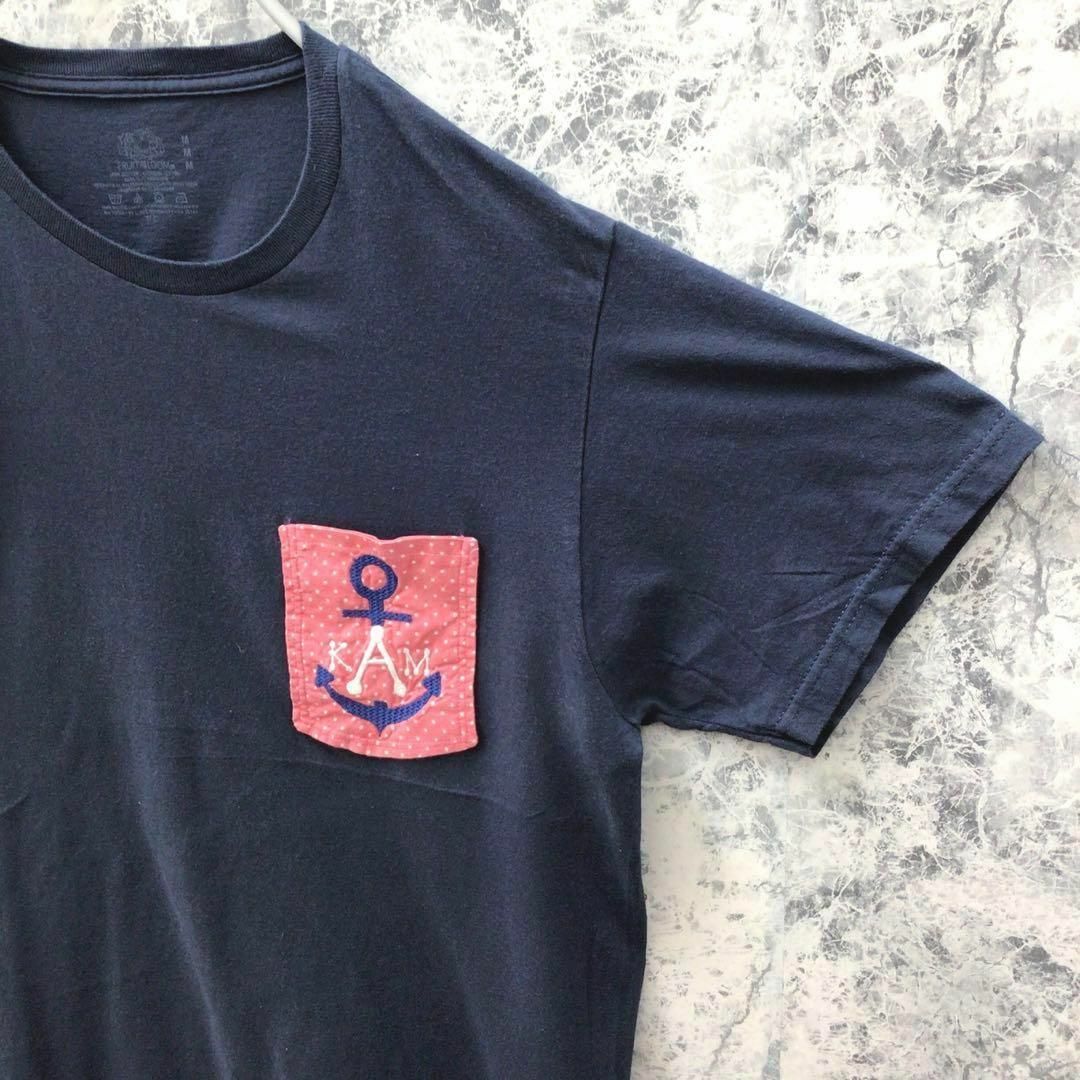 FRUIT OF THE LOOM(フルーツオブザルーム)のT95 US古着フルーツオブザルームワンポイントKAM刺繍ロゴ胸ポケットTシャツ メンズのトップス(Tシャツ/カットソー(半袖/袖なし))の商品写真