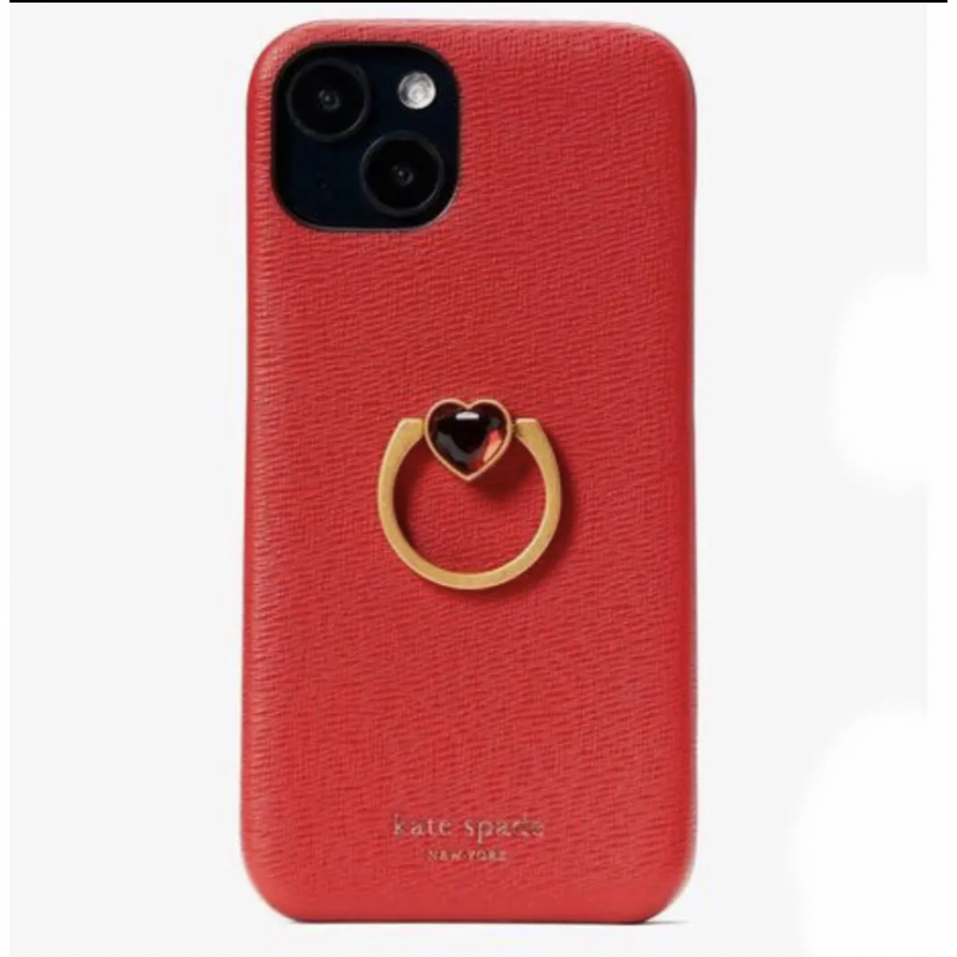 kate spade new york(ケイトスペードニューヨーク)の新品　ケイトスペード iPhone14 スマホケース バレンタイン　レッド　赤 スマホ/家電/カメラのスマホアクセサリー(iPhoneケース)の商品写真