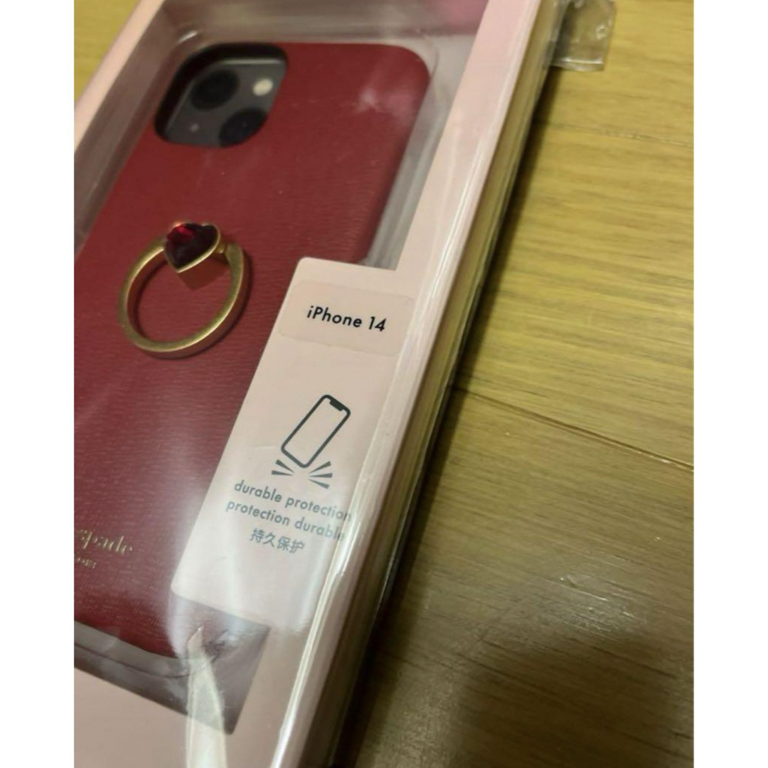 kate spade new york(ケイトスペードニューヨーク)の新品　ケイトスペード iPhone14 スマホケース バレンタイン　レッド　赤 スマホ/家電/カメラのスマホアクセサリー(iPhoneケース)の商品写真