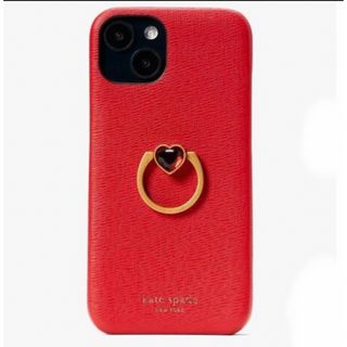 ケイトスペードニューヨーク(kate spade new york)の新品　ケイトスペード iPhone14 スマホケース バレンタイン　レッド　赤(iPhoneケース)