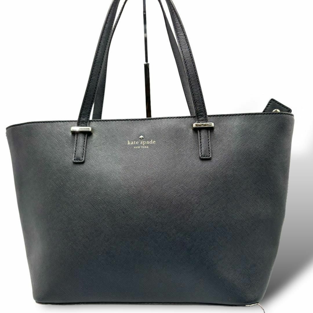 kate spade new york(ケイトスペードニューヨーク)のケイトスペードニューヨーク　トートバッグ　ショルダーバッグ　黒　レザー　A363 レディースのバッグ(トートバッグ)の商品写真