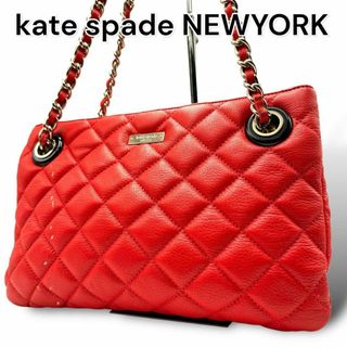 ケイトスペードニューヨーク(kate spade new york)のケイトスペードニューヨーク　チェーンショルダーバッグ　オレンジ　レザー　A362(ショルダーバッグ)