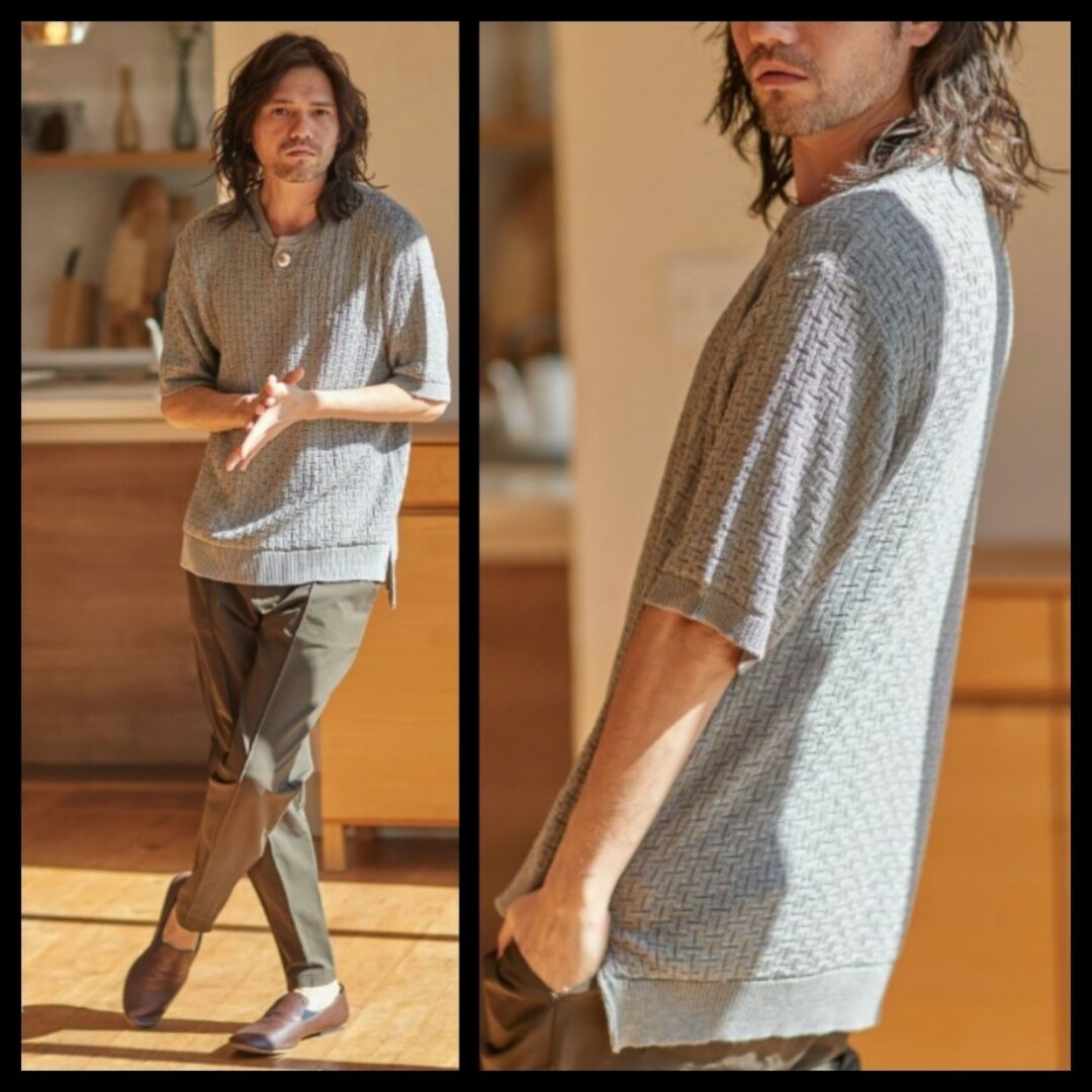 Cambio(カンビオ)のカンビオサマーニット メンズのトップス(Tシャツ/カットソー(半袖/袖なし))の商品写真