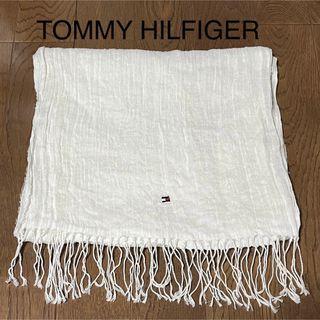 トミーヒルフィガー(TOMMY HILFIGER)のTOMMY HILFIGER トミーヒルフィガー　ストール  ホワイト　薄手　(ストール/パシュミナ)