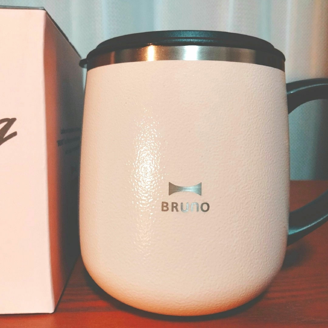 BRUNO(ブルーノ)のBRUNO｜ブルーノ 蓋つきステンレスマグ short ピンクベージュ ピンク… インテリア/住まい/日用品のキッチン/食器(グラス/カップ)の商品写真