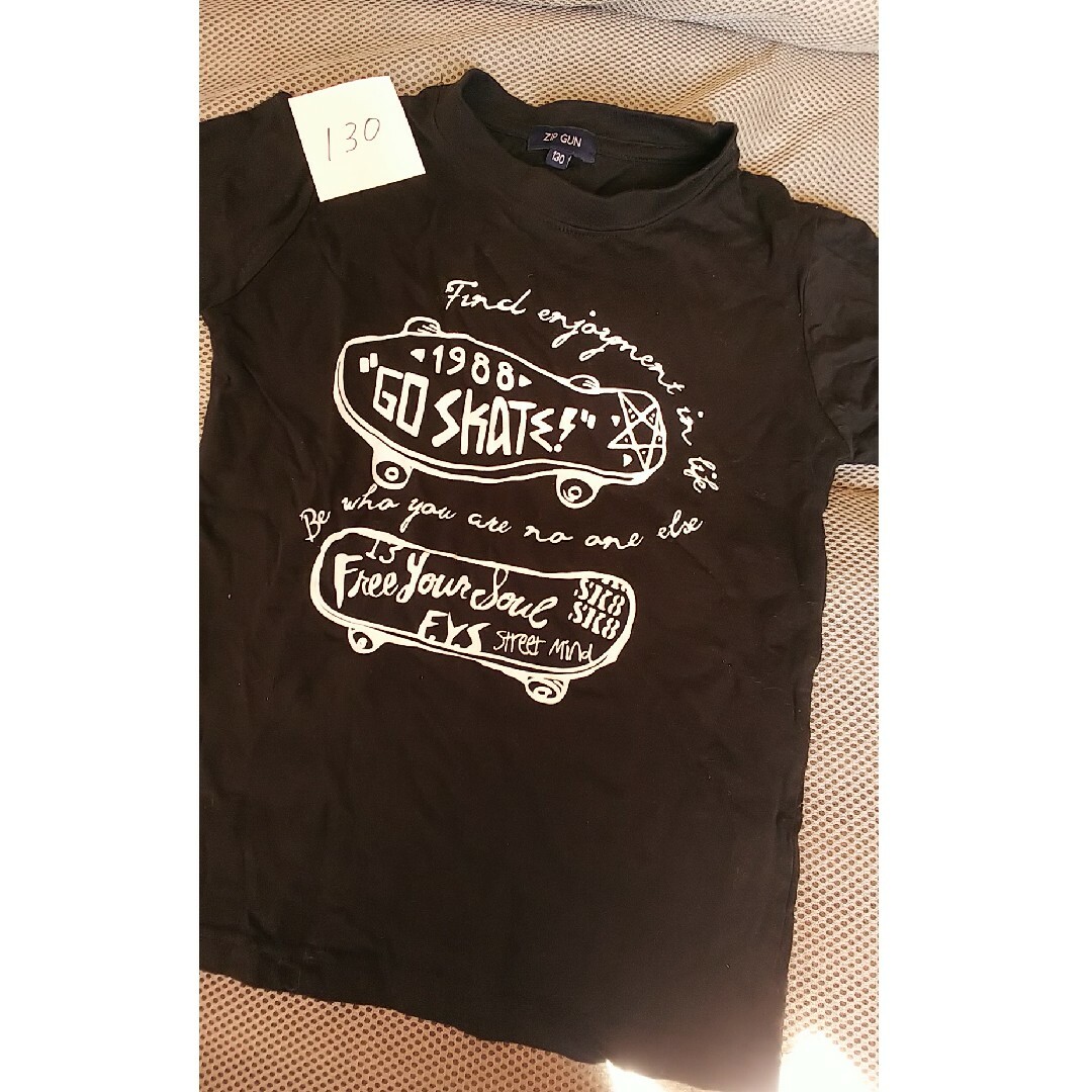 新品未使用スケートＴシャツ黒 キッズ/ベビー/マタニティのキッズ服男の子用(90cm~)(Tシャツ/カットソー)の商品写真