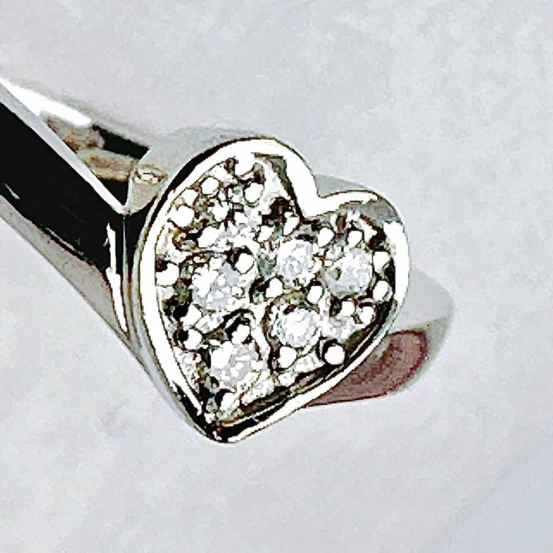 STAR JEWELRY(スタージュエリー)の美品✨スタージュエリー K18 WG ダイヤモンド ハート リング 0.07ct レディースのアクセサリー(リング(指輪))の商品写真