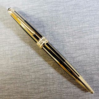 モンブラン(MONTBLANC)の【レア美品 送料込み】モンブラン ボールぺン ソリテール ブラック＆ゴールド(ペン/マーカー)