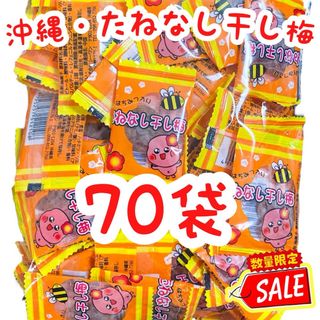 ㊗️SALE・人気商品㊗️沖縄・たねなし干し梅(はちみつ入り・７０袋) 大容量(菓子/デザート)