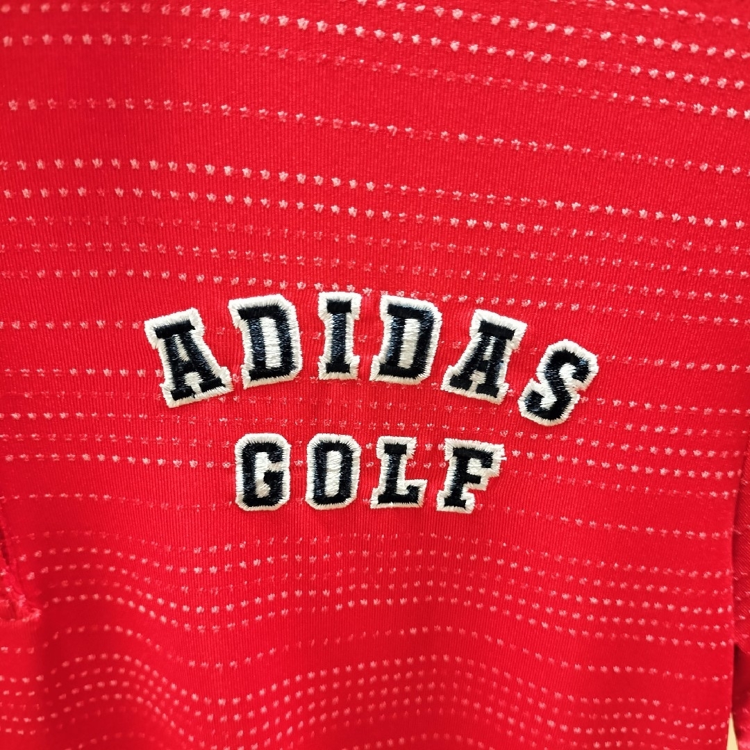 adidas(アディダス)のADIDAS GOLF アディダスゴルフ　半袖　OT ストレッチ　赤　ポロシャツ スポーツ/アウトドアのゴルフ(ウエア)の商品写真