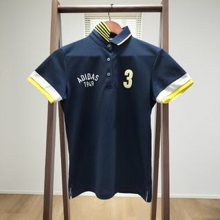 アディダス(adidas)のADIDAS GOLF アディダスゴルフ半袖　ボーダー　リンガー　　ポロシャツ(ウエア)