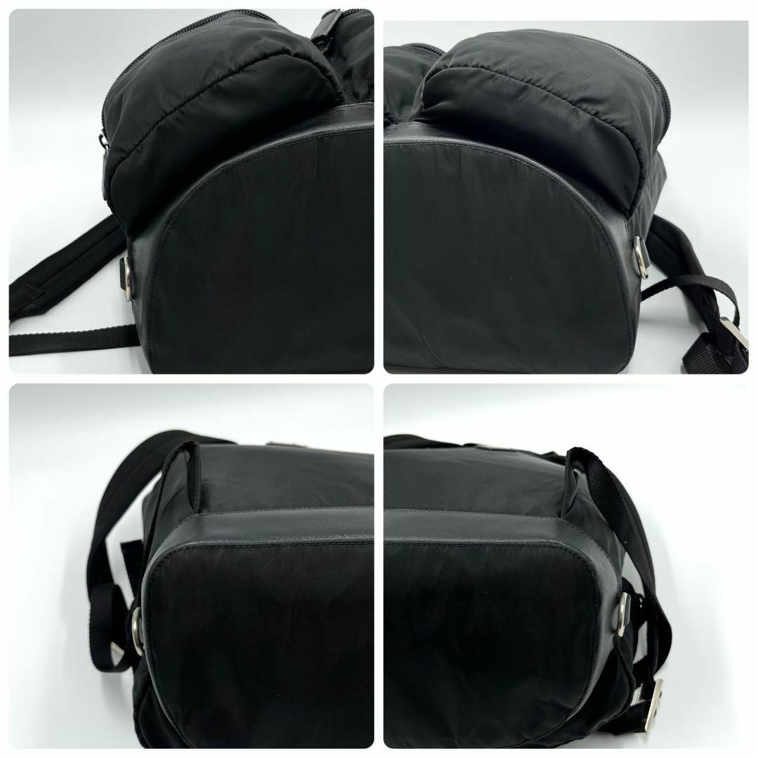 PRADA(プラダ)の✨美品✨プラダ リュック バックパック 三角プレート 巾着 ナイロン ブラック レディースのバッグ(リュック/バックパック)の商品写真