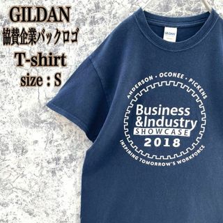 IT63 US古着ギルダンビジネスイベントロゴ協賛協賛バックデカロゴ半袖Tシャツ(Tシャツ/カットソー(半袖/袖なし))