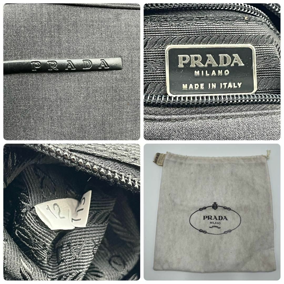 PRADA(プラダ)の✨未使用級✨プラダ スポーツ ショルダーバッグ カメラバッグ ウール グレー レディースのバッグ(ショルダーバッグ)の商品写真