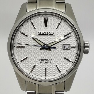 【美品】SEIKOセイコー プレザージュSARX075白練 箱保付きメンズ腕時計