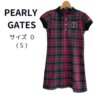 パーリーゲイツ(PEARLY GATES)のPEARLYGATES  パーリーゲイツ  チェックワンピース 半袖 S(ウエア)