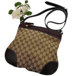 グッチ(Gucci)の稀少 グッチ リボン シェリーライン GGキャンバス ショルダーバッグ 肩掛け(ショルダーバッグ)