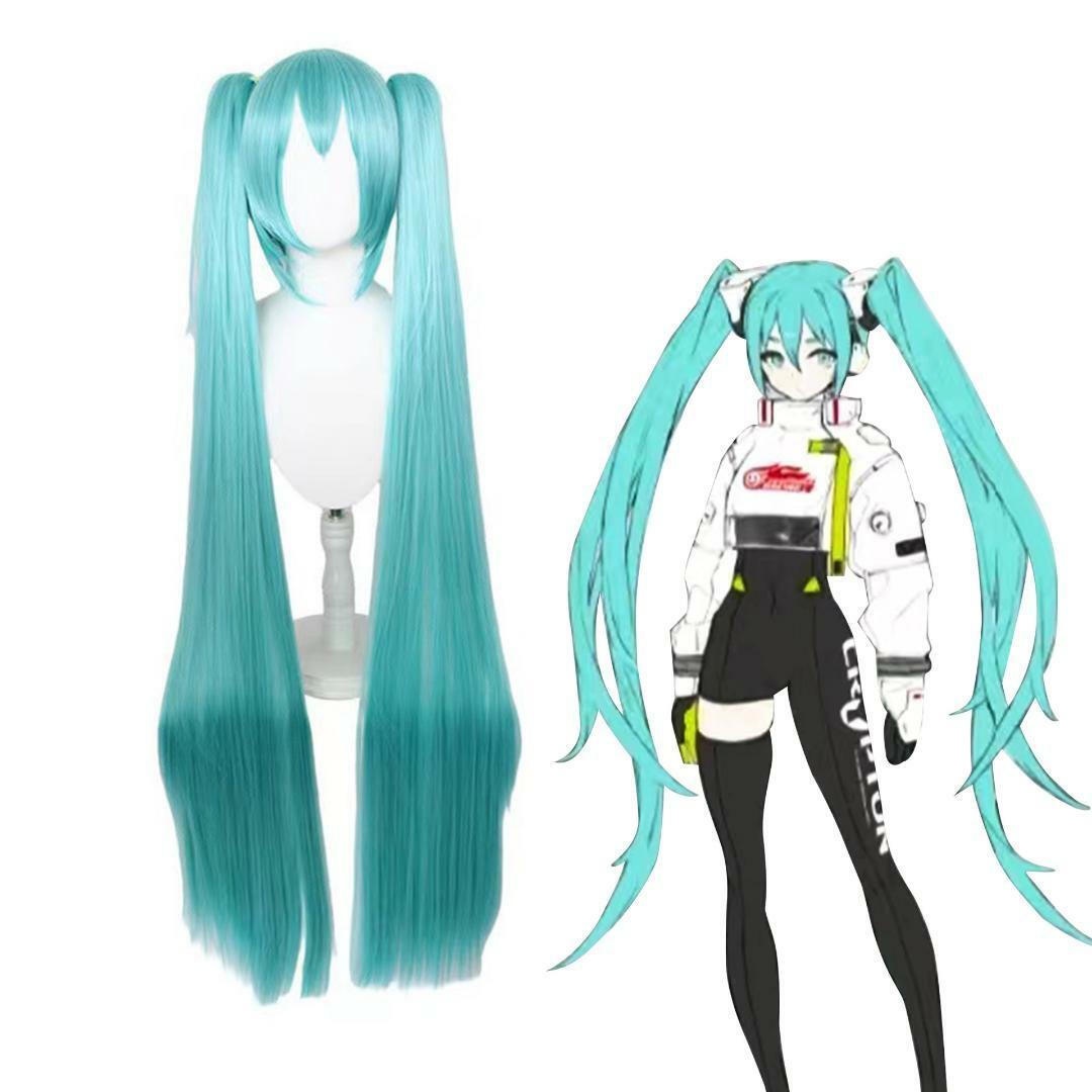 初音ミクコスプレ服　レーシングカー 初音ウィッグ付き　コスプレ服 f409 エンタメ/ホビーのコスプレ(衣装一式)の商品写真