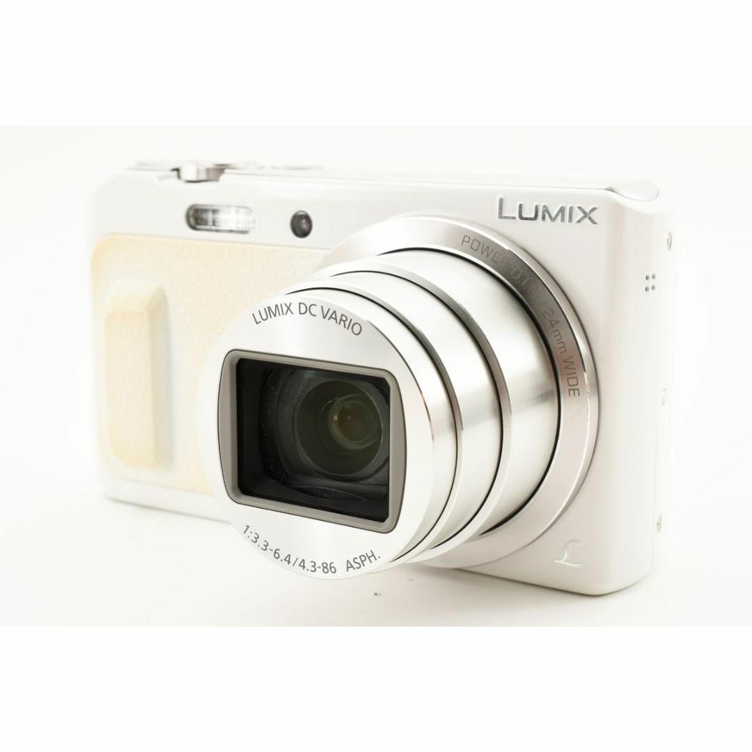 Panasonic(パナソニック)の【E35】Panasonic LUMIX DMC-TZ57-W　コンデジ　カメラ スマホ/家電/カメラのカメラ(コンパクトデジタルカメラ)の商品写真