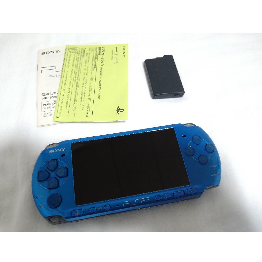 PlayStation Portable(プレイステーションポータブル)のpsp本体 psp 本体 psp3000 ブルー エンタメ/ホビーのゲームソフト/ゲーム機本体(家庭用ゲーム機本体)の商品写真
