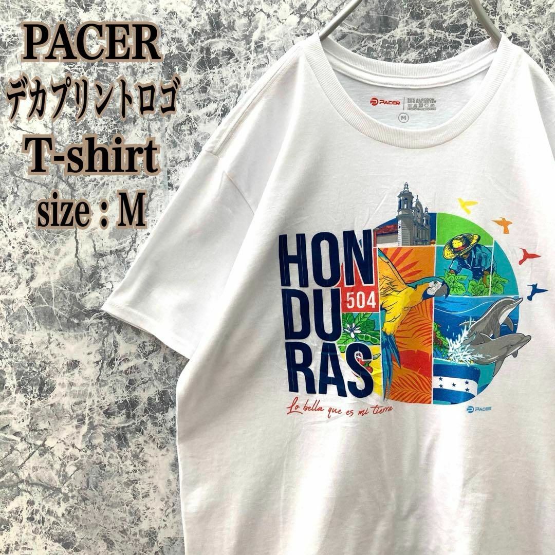 VINTAGE(ヴィンテージ)のIT55 US古着PACER中央アメリカホンジュラスデカプリントロゴ半袖Tシャツ メンズのトップス(Tシャツ/カットソー(半袖/袖なし))の商品写真