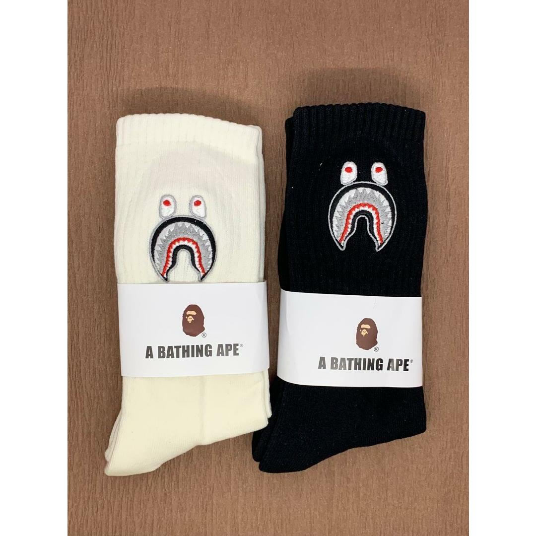 新品　BAPE アベイシングエイプ　メンズ　ソックス　2点セット6007 メンズのレッグウェア(ソックス)の商品写真