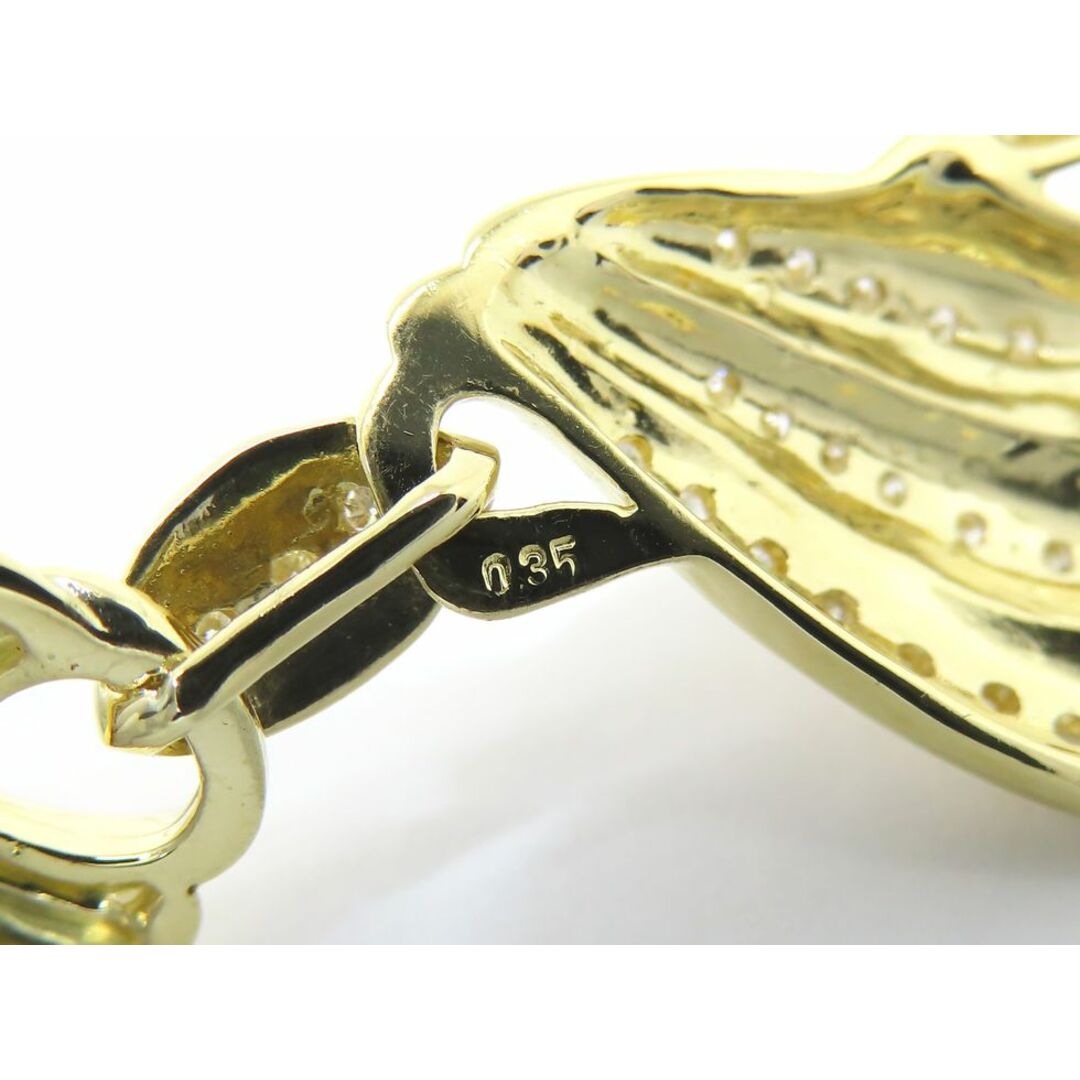 【新着】ゲインズボロウ K18YG ダイヤモンド0.35ct デザインネックレス 【池袋店】【中古】 レディースのアクセサリー(ネックレス)の商品写真