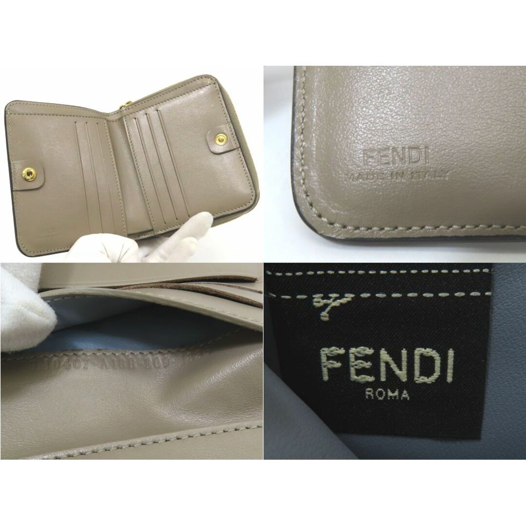 FENDI(フェンディ)の【新着】フェンディ 8M0407A18BF0E65 レザー ベージュ エフ イズ フェンディ ジップアラウンド 財布 ミディアム 2つ折り財布 【池袋店】【中古】 レディースのファッション小物(財布)の商品写真