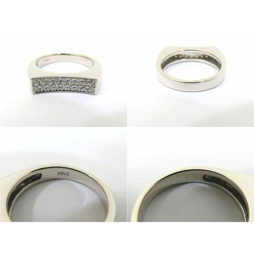 【新着】K18WG ダイヤモンド 0.18ct #10 リング【池袋店】【中古】 レディースのアクセサリー(リング(指輪))の商品写真