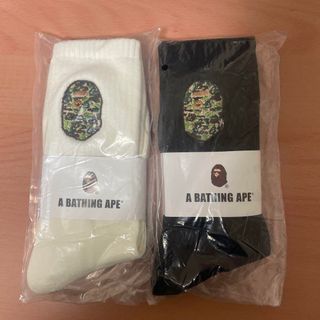 新品　BAPE アベイシングエイプ　メンズ　ソックス　2点　セット(ソックス)