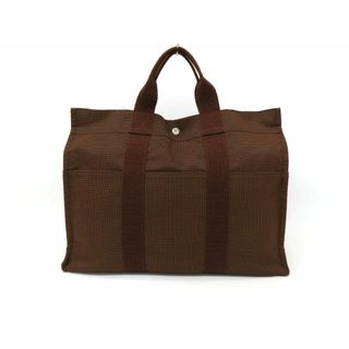 エルメス(Hermes)の【新着】エルメス キャンバス ブラウン エールラインMM トートバッグ【池袋店】【中古】(トートバッグ)