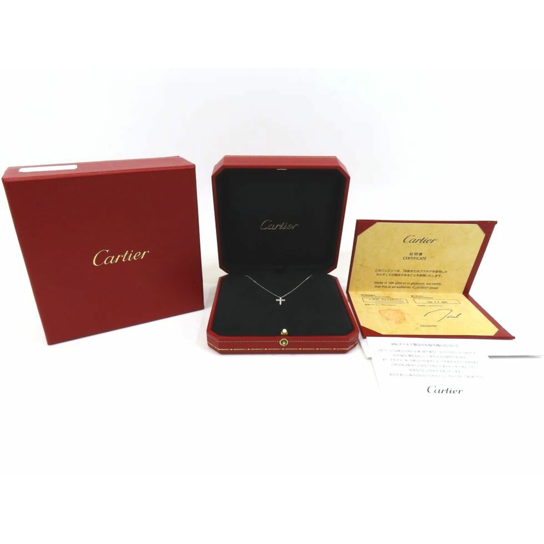 Cartier(カルティエ)の【新着】カルティエ B7221700 K18WG 11PD 0.13ct クロスシンボル ネックレス 【池袋店】【中古】 レディースのアクセサリー(ネックレス)の商品写真