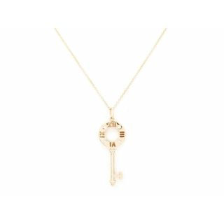 ティファニー(Tiffany & Co.)の【新着】ティファニー K18PG 4Pダイヤモンド アトラス ピアスドキー  ネックレス 【池袋店】【中古】(ネックレス)