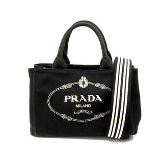 プラダ(PRADA)の【新着】プラダ 1BG439 キャンバス ブラック/タルコホワイト カナパ 2wayバッグ【池袋店】【中古】(その他)