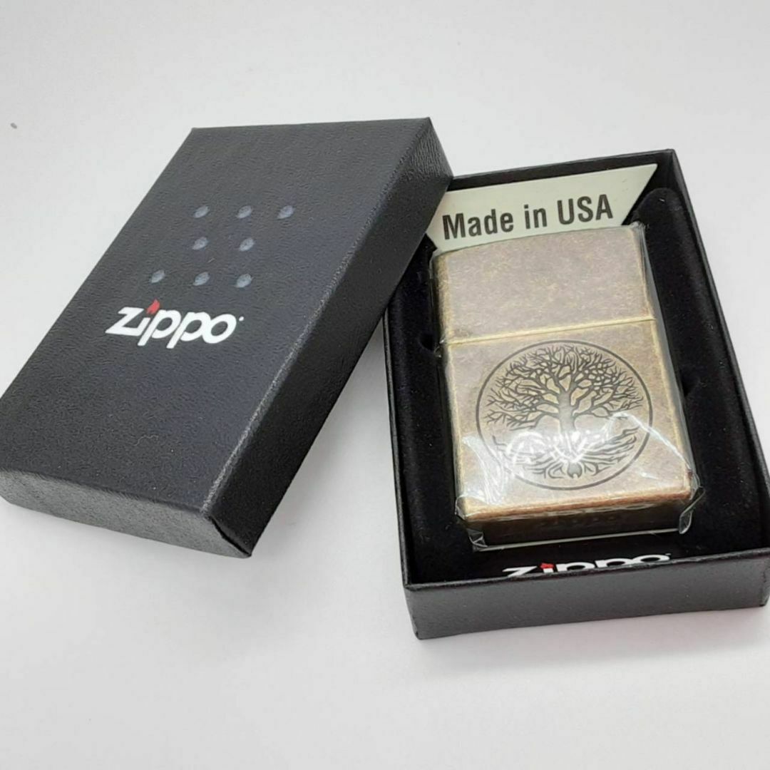 ZIPPO(ジッポー)のZIPPO(ジッポー) ライター US 29149 アンティークブラス ツリー エンタメ/ホビーのエンタメ その他(その他)の商品写真