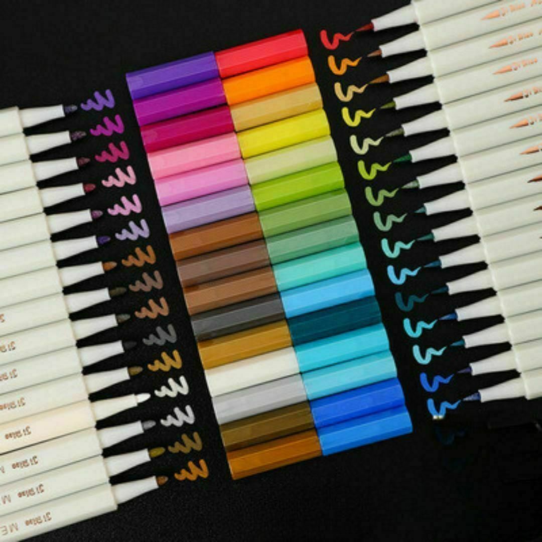 レジンペン 陶器 ペン メタリックカラーペン お絵描き 30色 工作 ハンドメイドの文具/ステーショナリー(その他)の商品写真