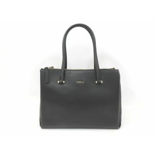 Furla - 【新着】フルラ レザー ブラック ロータス トートバッグ【池袋店】【中古】