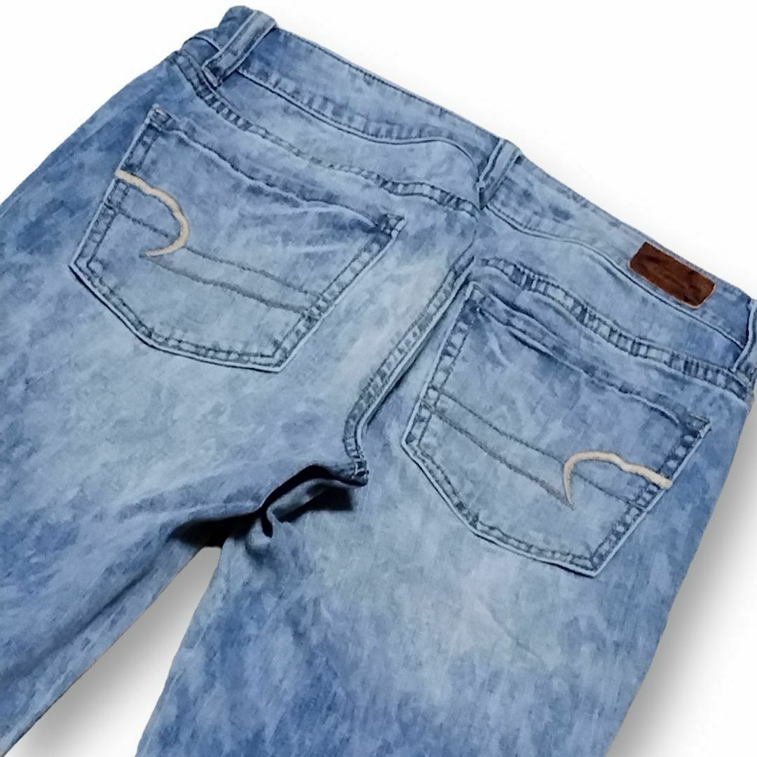 American Eagle(アメリカンイーグル)のアメリカンイーグル JEGGING スーパーストレッチ US0 ウエスト63cm レディースのパンツ(デニム/ジーンズ)の商品写真