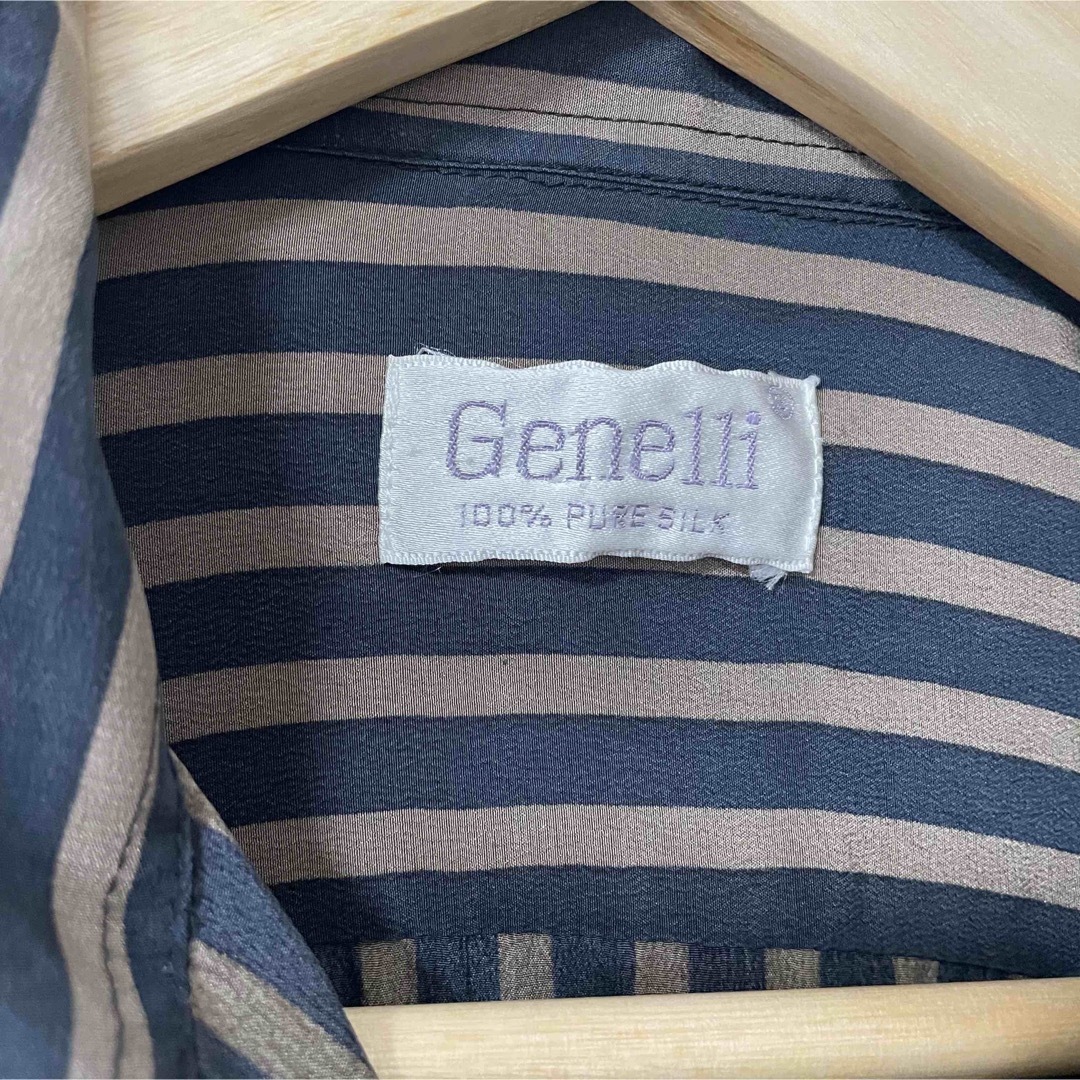 Genelli  古着　ストライプシャツ メンズのトップス(シャツ)の商品写真