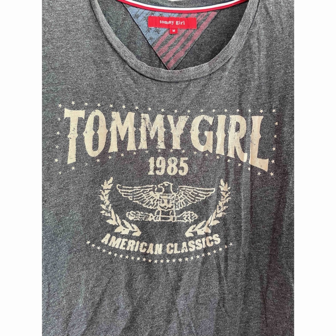 tommy girl(トミーガール)のTommy girl トミー ガール Tシャツ グレー M 半袖 レディースのトップス(Tシャツ(半袖/袖なし))の商品写真