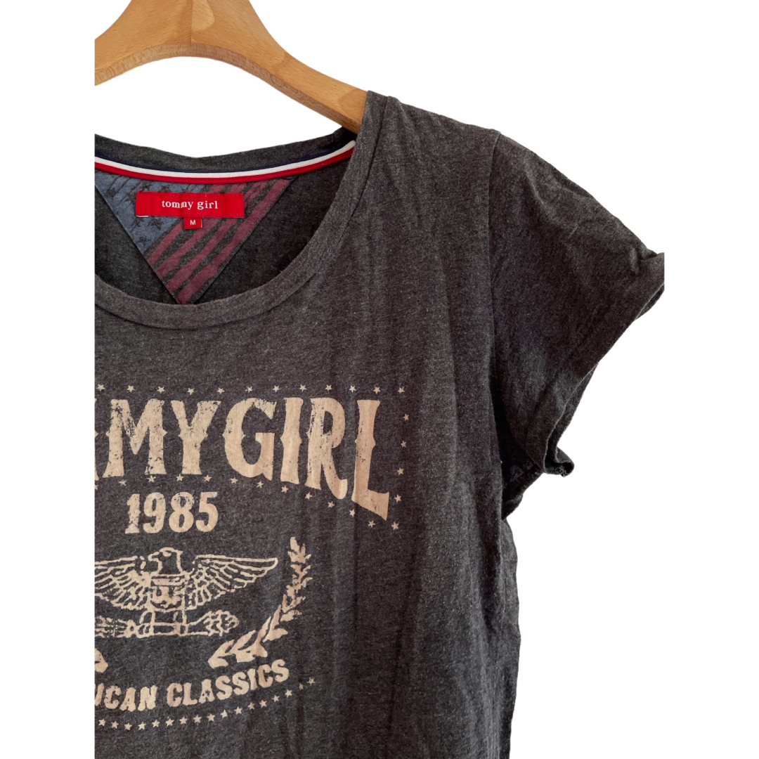 tommy girl(トミーガール)のTommy girl トミー ガール Tシャツ グレー M 半袖 レディースのトップス(Tシャツ(半袖/袖なし))の商品写真