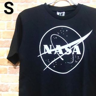 【新品】NASA ナサ 半袖 Tシャツ S ブラック ロゴ サークル(Tシャツ/カットソー(半袖/袖なし))